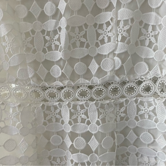NWT Michael Michael Kors White Geo Lace Pencil Dress, Size 4 - Picture 12 of 16